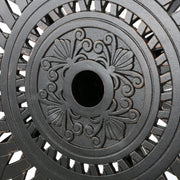 Elegant Cast Aluminum Round Bar Table With Romantic Filigree Design - Copper - R&R Furniture Gallery (Fountain Valley, CA)