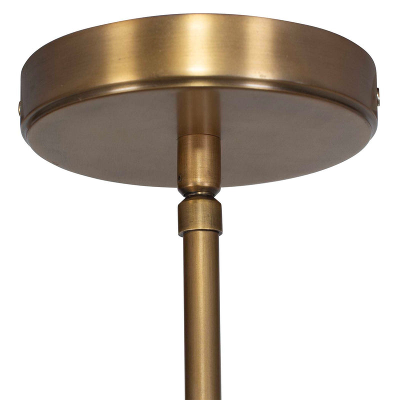 Gaia - 1 Light Watered Glass Pendant - Brass