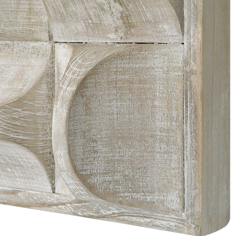Uttermost Pickford wood wall decor featuring rustic, handcrafted wooden panels with a natural finish, ideal for stylish interior walls.