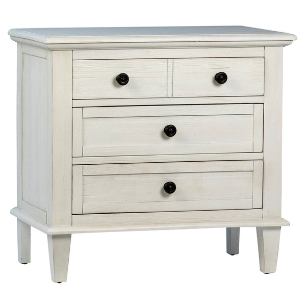 Lugano - Nightstand With 3 Drawers - Whitewash