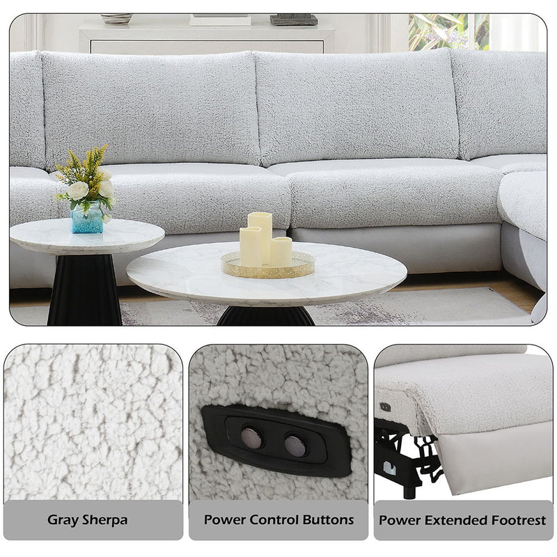 Tarrance - Modular Power Armless Recliner - Gray - R&R Furniture Gallery (Fountain Valley, CA)