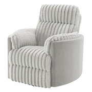 Emee - Glider Recliner With Swivel - Gray Corduroy - R&R Furniture Gallery (Fountain Valley, CA)