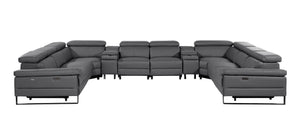 1246 - 10-Piece U-Shaped Modular Power Reclining Sectional With 4 Power Recliners And Power Headrests
