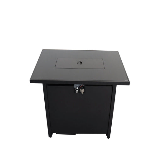 Outdoor Fire Pit Table With Lid - Black - R&R Furniture Gallery (Fountain Valley, CA)