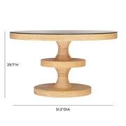 Apollonia - Rattan Round Dining Table - Natural - R&R Furniture Gallery (Fountain Valley, CA)