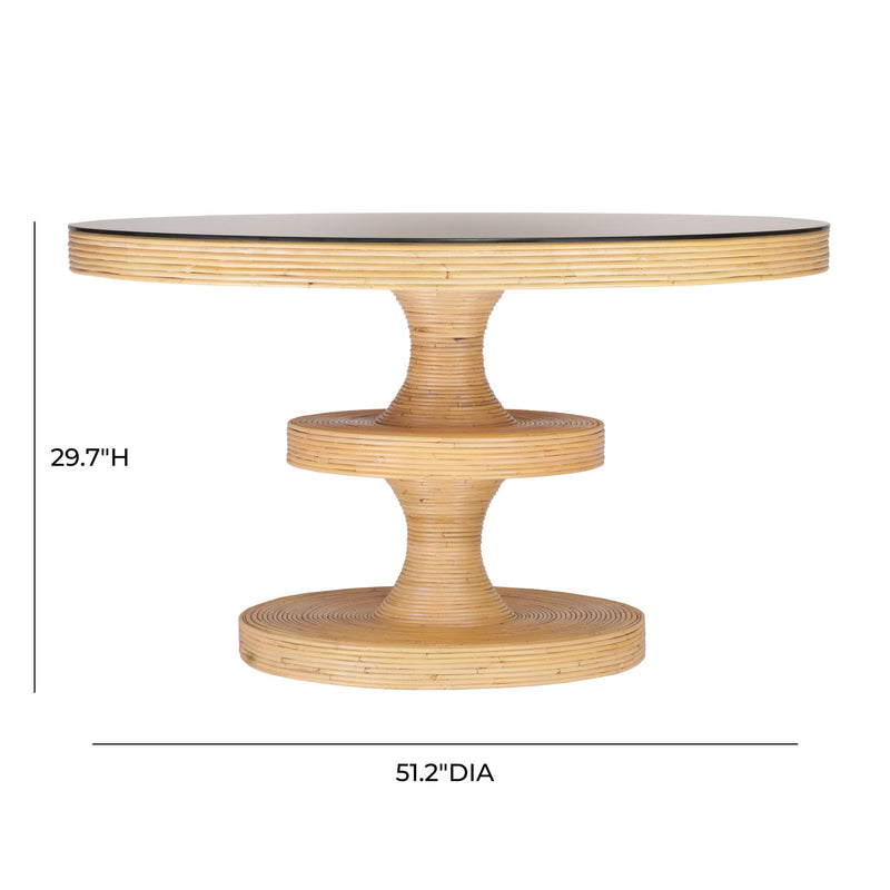 Apollonia - Rattan Round Dining Table - Natural - R&R Furniture Gallery (Fountain Valley, CA)
