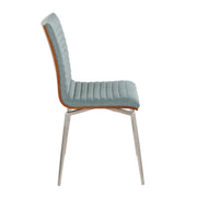 Lumi Source Mason contemporary dining chair set with two swivel chairs featuring modern design and sleek wooden legs.