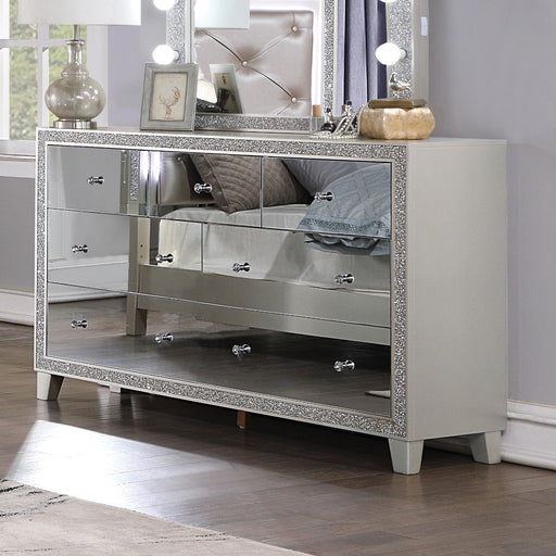 Sliverfluff - Dresser - Mirrored & Champagne - R&R Furniture Gallery (Fountain Valley, CA)