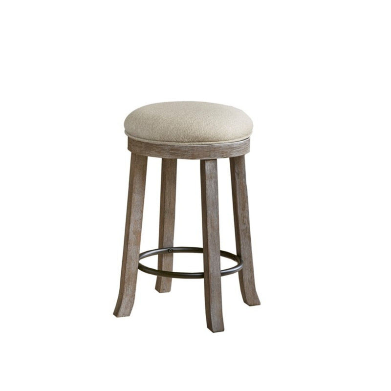 Swivel Counter Stool - Cream / Reclaimed Gray - R&R Furniture Gallery (Fountain Valley, CA)