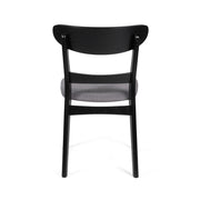 Noble House modern dining side chair with upholstered seat and wooden frame, showcasing sleek design and comfortable seating.