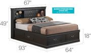 Traditional Style Bookcase Storage Bed - R&R Furniture Gallery (Fountain Valley, CA)