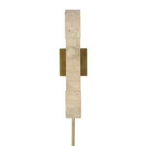 Equilibrium - Sconce - Beige / Light Antique Brass
