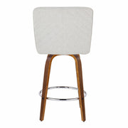 Set of two Lumi Source Henry contemporary fixed height counter stools with swivel and round footrest, featuring modern design.