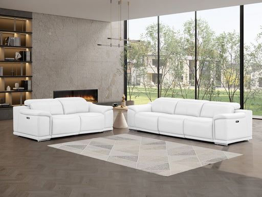 2679 - Genuine Leather Reclining Set (Sofa And Loveseat With 4 Power Recliners) - R&R Furniture Gallery (Fountain Valley, CA)