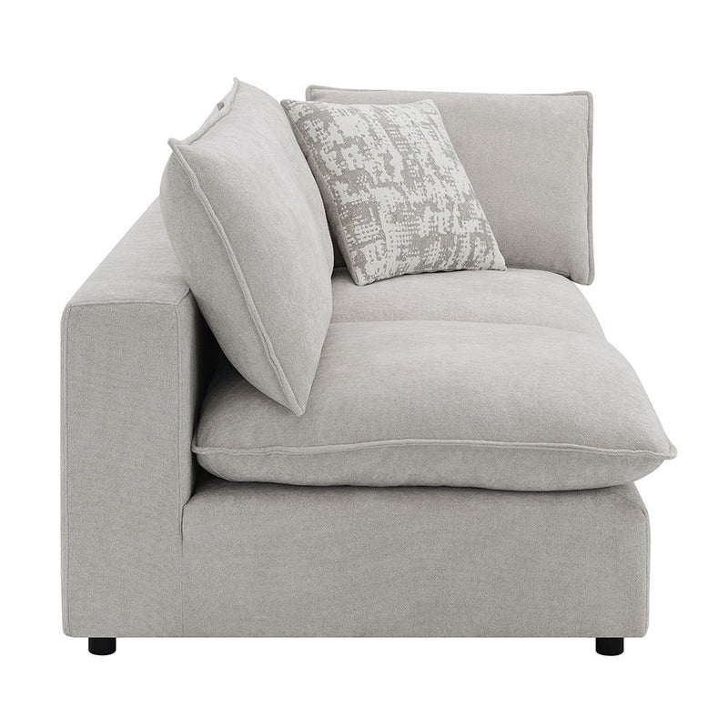 Marisa - Modular RF Loveseat With 2 Pillows - Beige Boucle - R&R Furniture Gallery (Fountain Valley, CA)