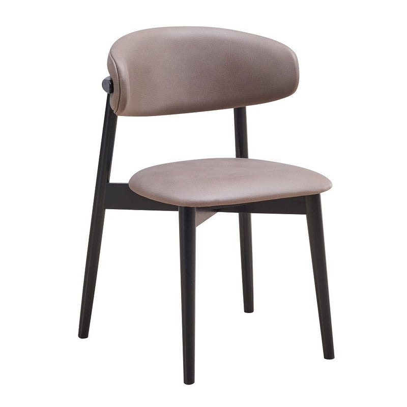 Lanae - Side Chair (Set of 2) - Coffee Polish Microfiber & Black - R&R Furniture Gallery (Fountain Valley, CA)