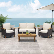 Isla - Transitional Chat Set With Water Resistant Cushions - Teak - R&R Furniture Gallery (Fountain Valley, CA)