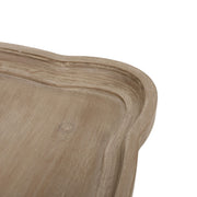 Noble House French Country accent table with hourglass design in natural finish, featuring elegant curved legs and a round tabletop.