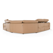 Bianca - Modern Brown Leather Sectional Sofa w/ 3 Recliners — view 4