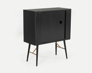 Billy Modern Black Oak & Gold Tall Buffet — view 4