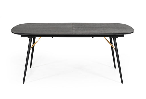 Billy Modern Black Oak & Gold Extendable Dining Table