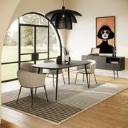 Billy Modern Black Oak & Gold Buffet — view 3