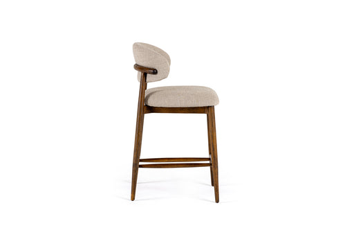 Blum - Modern Beige Linen Counter Chair — view 2