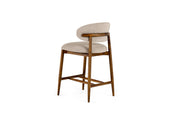 Blum - Modern Beige Linen Counter Chair — view 3