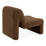 Bondi - Modern Brown Velvet Accent Chair — view 3