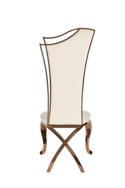 Bonnie - Beige Velvet & Rose Gold Dining Chair (Set of 2) — view 3