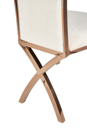 Bonnie - Beige Velvet & Rose Gold Dining Chair (Set of 2) — view 5