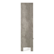 Boston Modern Brown Oak & Faux Concrete Bookcase — view 3