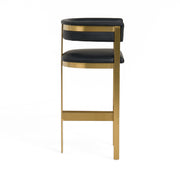 Boswell - Modern Black + Matte Gold Barstool — view 3