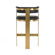 Boswell - Modern Black + Matte Gold Barstool — view 4