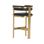 Boswell - Modern Black + Matte Gold Barstool — view 5