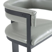 Boswell - Modern Grey Faux Leather + Black Counter Chair — view 4