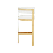 Boswell - Modern White + Gold Barstool