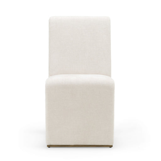 Bounty - Modern Beige Fabric + Antique Brass Dining Chair (Set of 2) — view 2