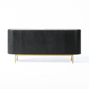 Bowie - Mid-Century Modern Black Oak + Brass Buffet — view 4