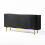 Bowie - Mid-Century Modern Black Oak + Brass Buffet — view 2