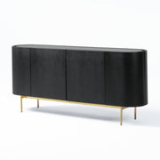 Bowie - Mid-Century Modern Black Oak + Brass Buffet — view 3