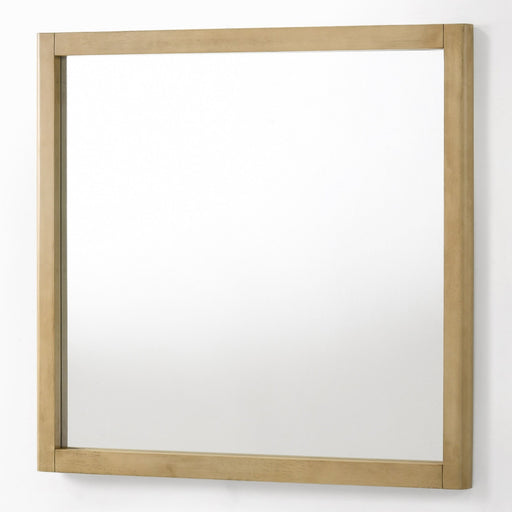 Santa Monica - Modern Natural Oak Square Mirror — view 2