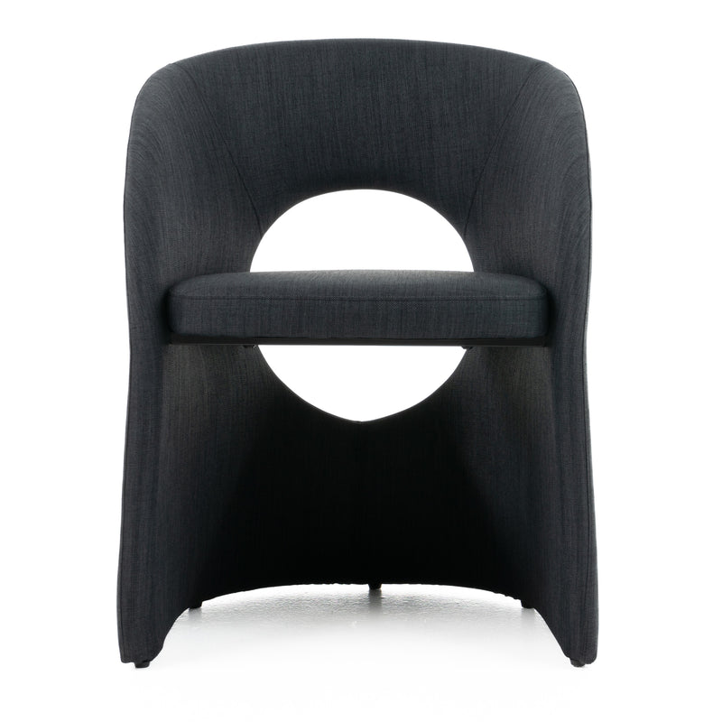 Brea - Charcoal Fabric Dining Chair — view 2