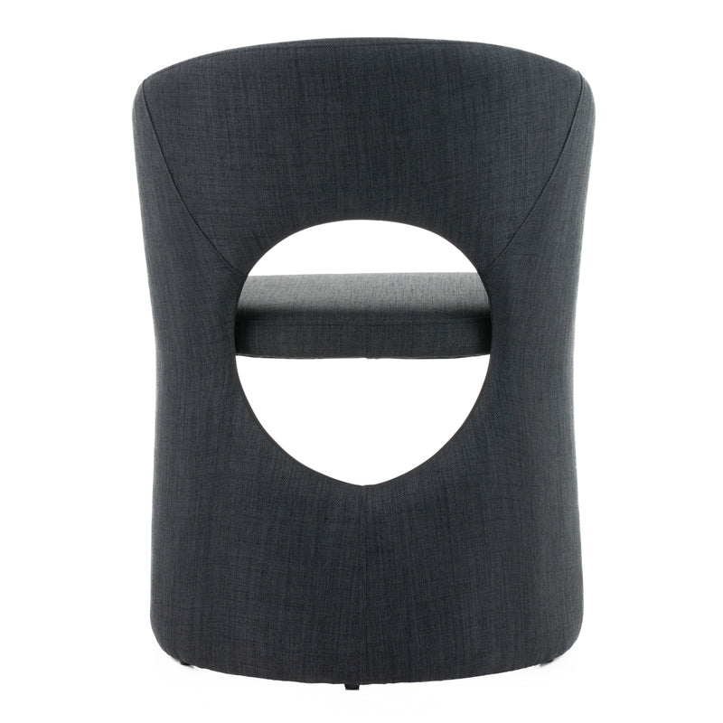 Brea - Charcoal Fabric Dining Chair — view 3
