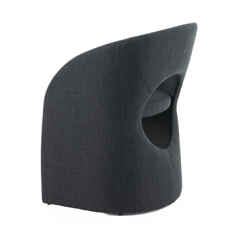 Brea - Charcoal Fabric Dining Chair — view 4