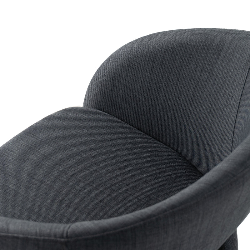 Brea - Charcoal Fabric Dining Chair — view 5