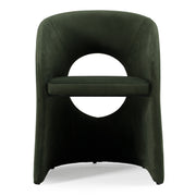 Brea - Modern Green Fabric Dining Chair — view 2