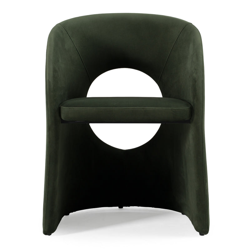 Brea - Modern Green Fabric Dining Chair — view 2