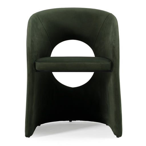 Brea - Modern Green Fabric Dining Chair — view 2