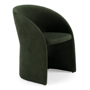 Brea - Modern Green Fabric Dining Chair — view 3